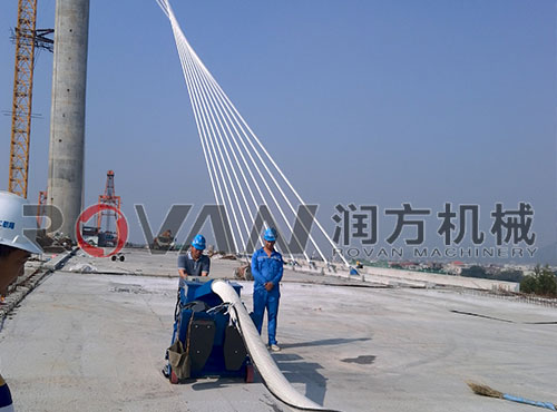 路面拋丸機在福建夏漳高速施工